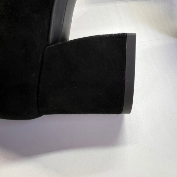 Paul Green Witt Black Suede Pointed Toe Pump Size 5.5 Mid Block Heels - Picture 13 of 16